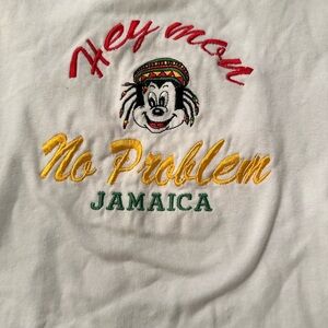 Jamaica Embroidered White T-Shirt